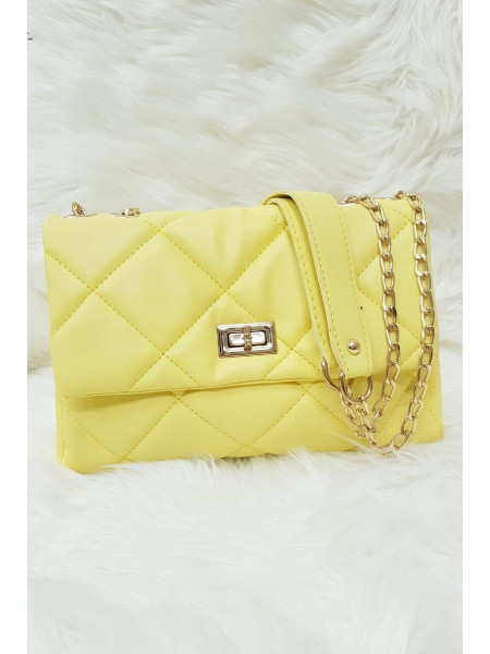 Quilted Women's Bag -Yellow