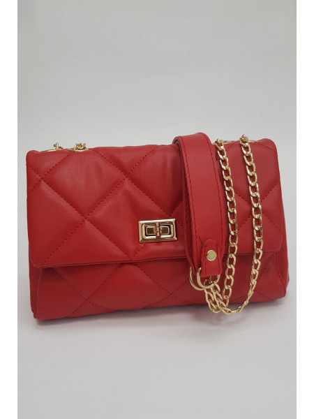 Quilted Women's Bag -Red