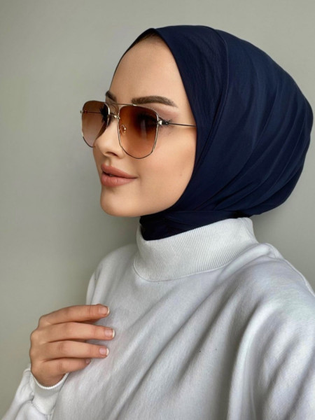 Sendy Kumaş Çıtçıtlı Hijab Şal  -Laci