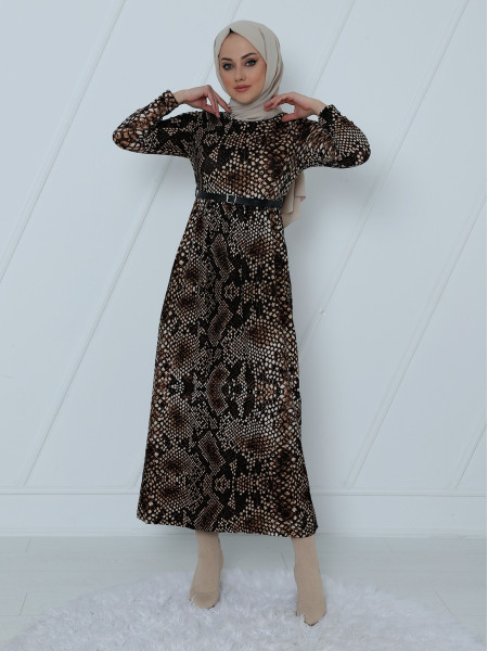 Arched Dress   -Brown