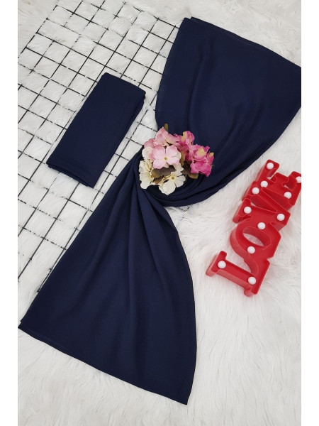 scarf -Navy blue
