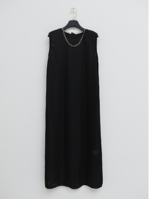 Uzun İçlik Elbise -Siyah