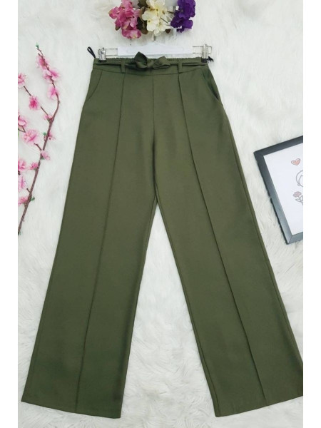 Belted Pants     -Khaki