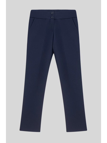 Double Button Trousers -Navy blue