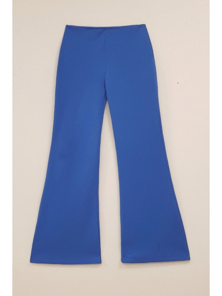 Belted Flared Trousers -İndigo