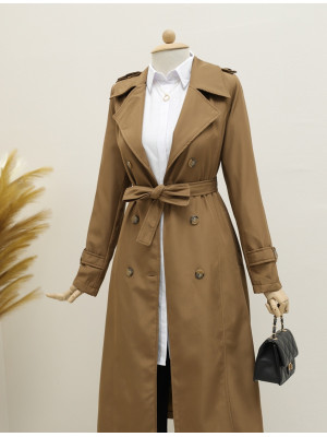 Lined Belt Trench Coat -Snuff