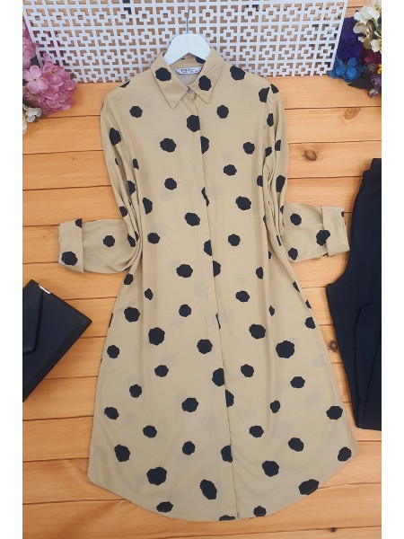 Big Spotted Tunic -Mink color