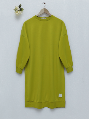 Skirt Rigging Detailed Slit Long Tunic  -Oil Green