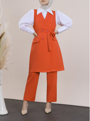 Vest Trousers Set -Orange