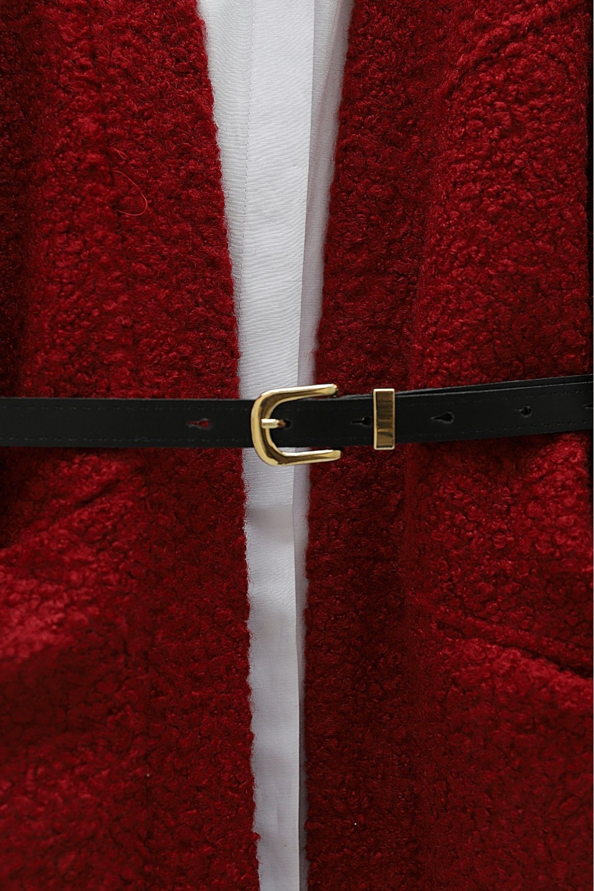 Cepli Balon Kol Oversize Buklet Ceket -Bordo