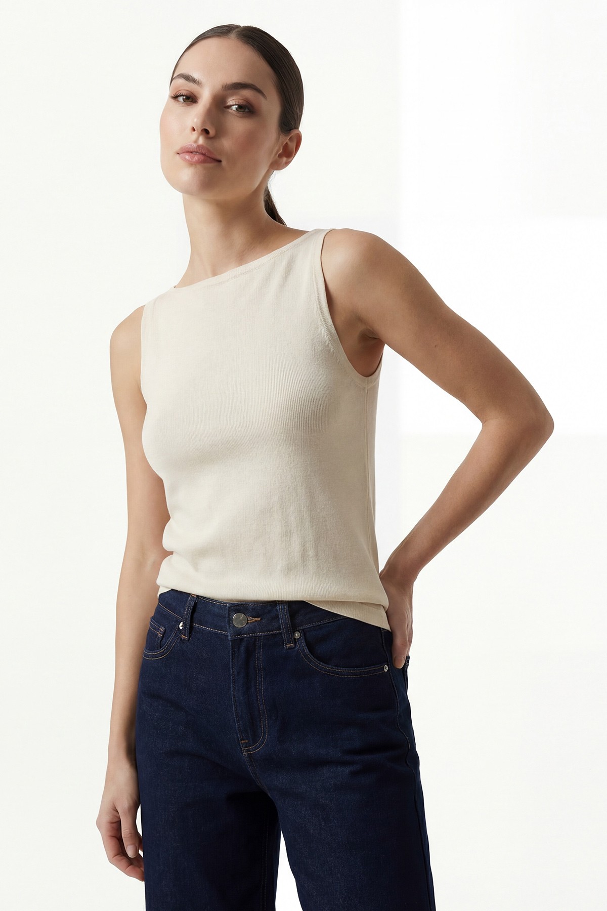 Women's Strappy Knitted Tank Top 15935 