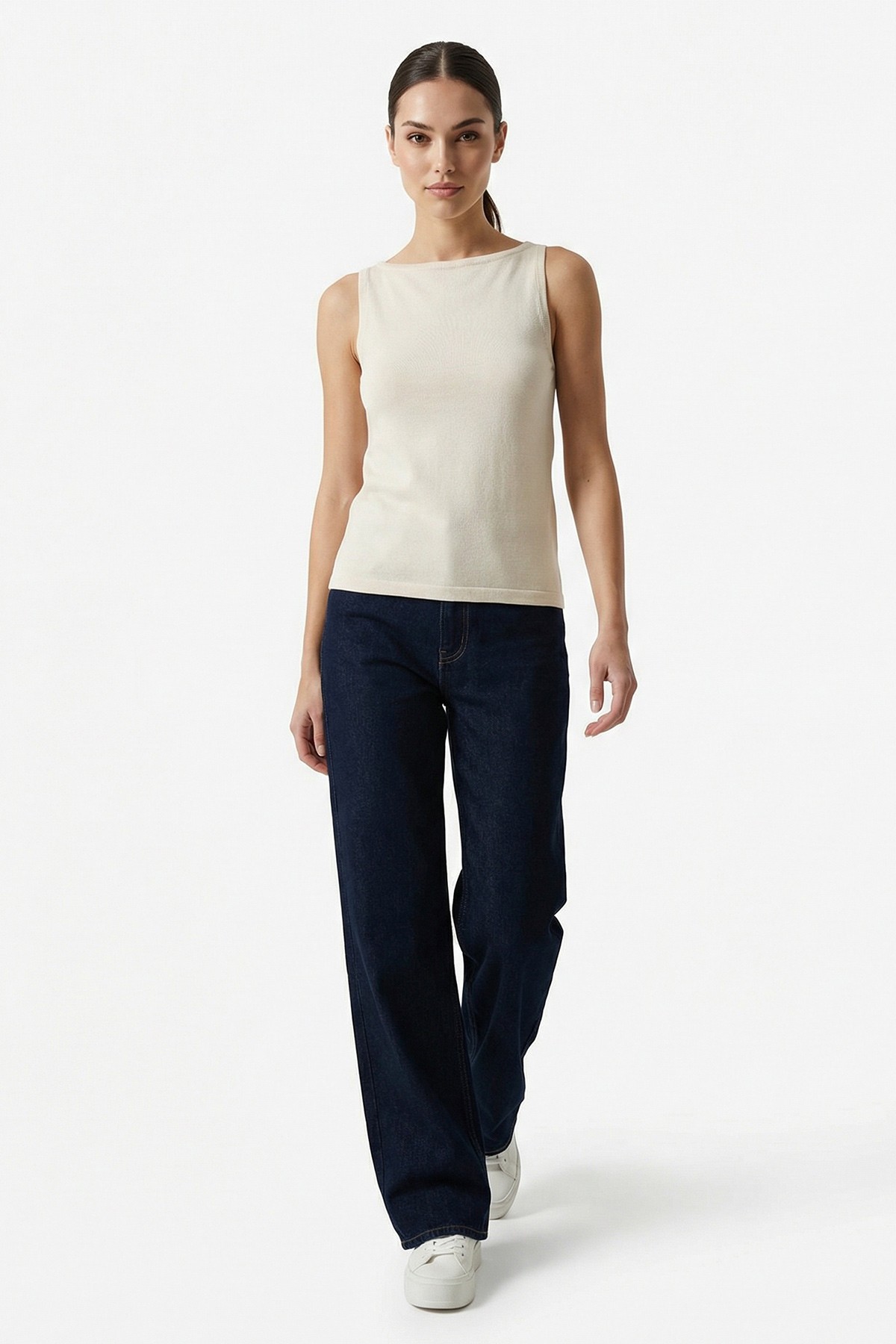 Women's Strappy Knitted Tank Top 15935 