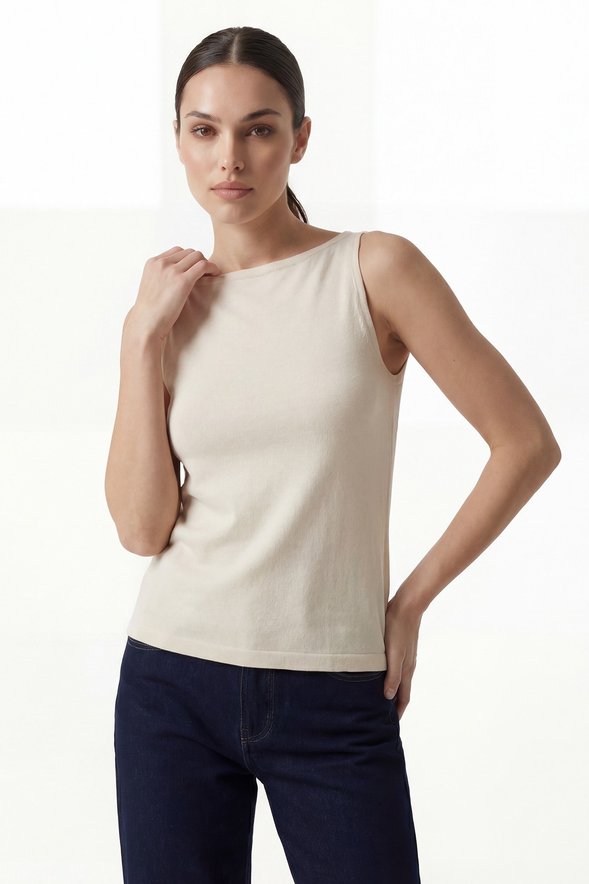 Women's Strappy Knitted Tank Top 15935 