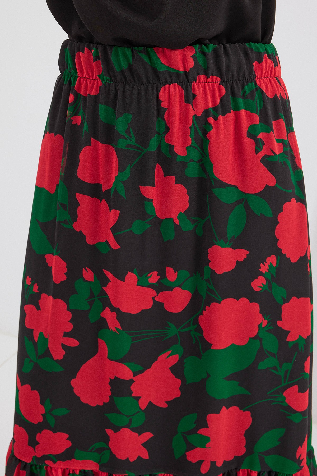 8010 Patterned Chiffon Skirt 