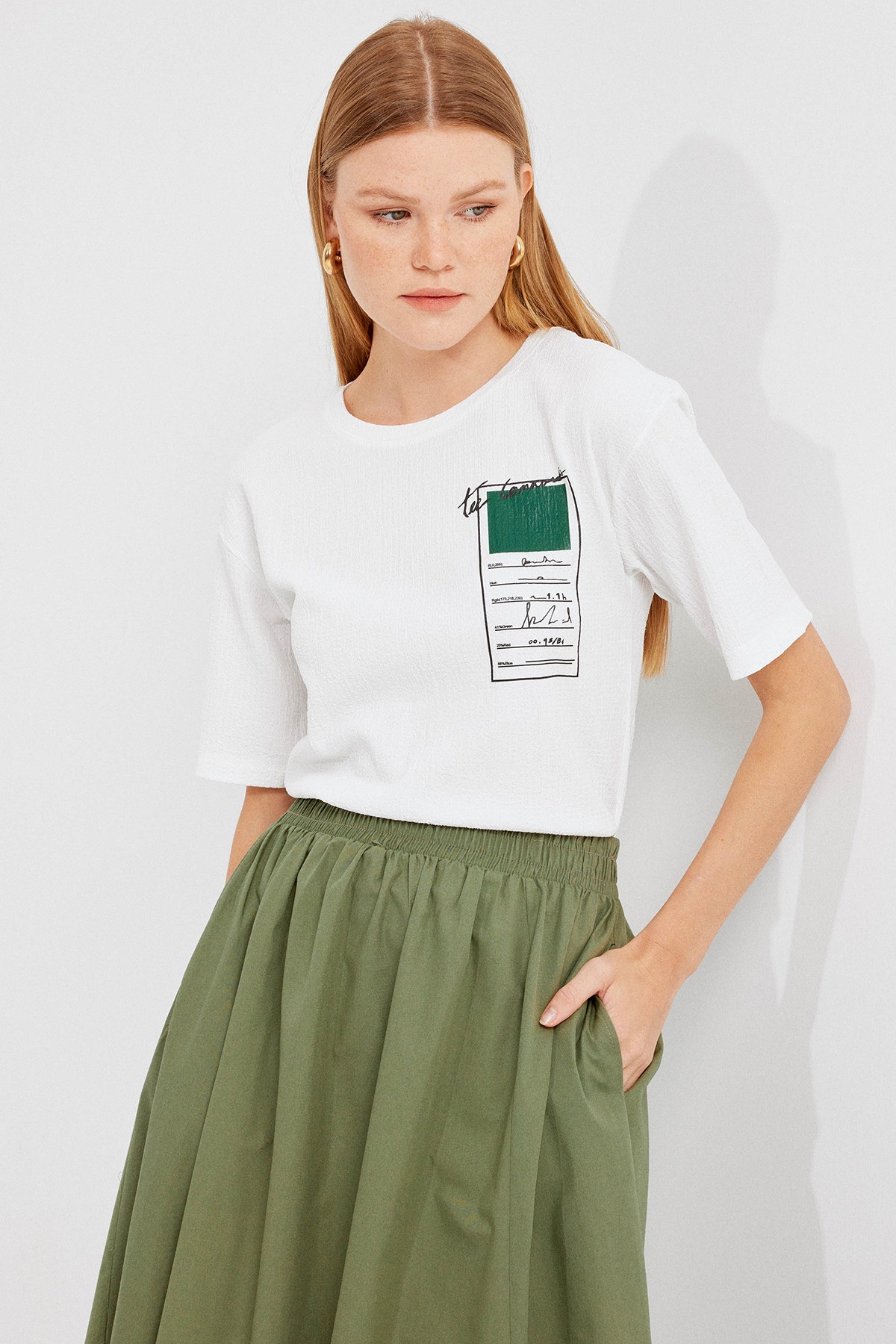 911 Printed Knitted Basic T-shirt 