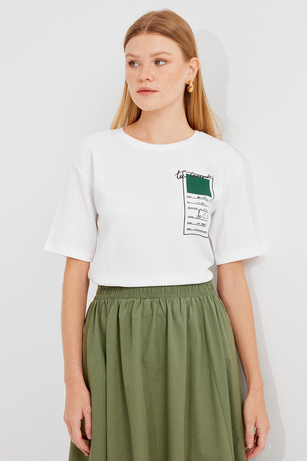 911 Printed Knitted Basic T-shirt 
