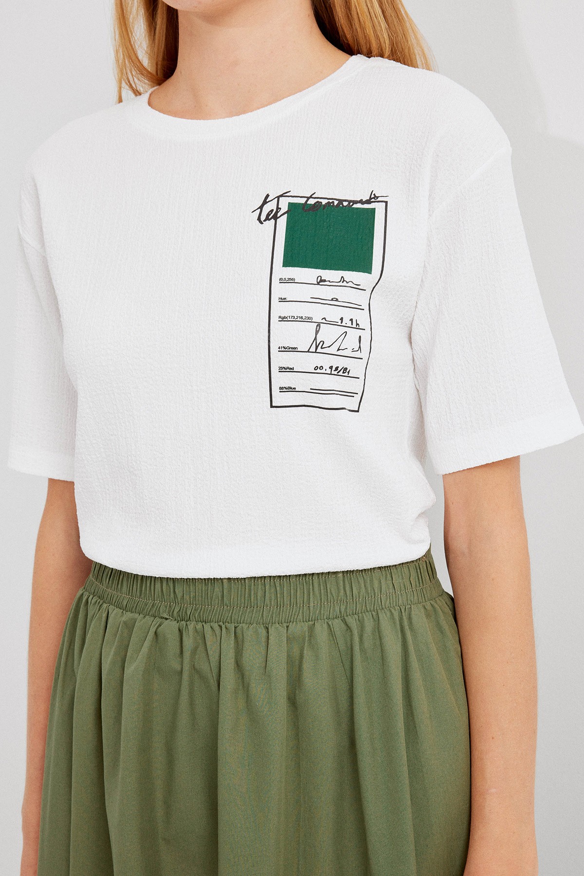 911 Printed Knitted Basic T-shirt 