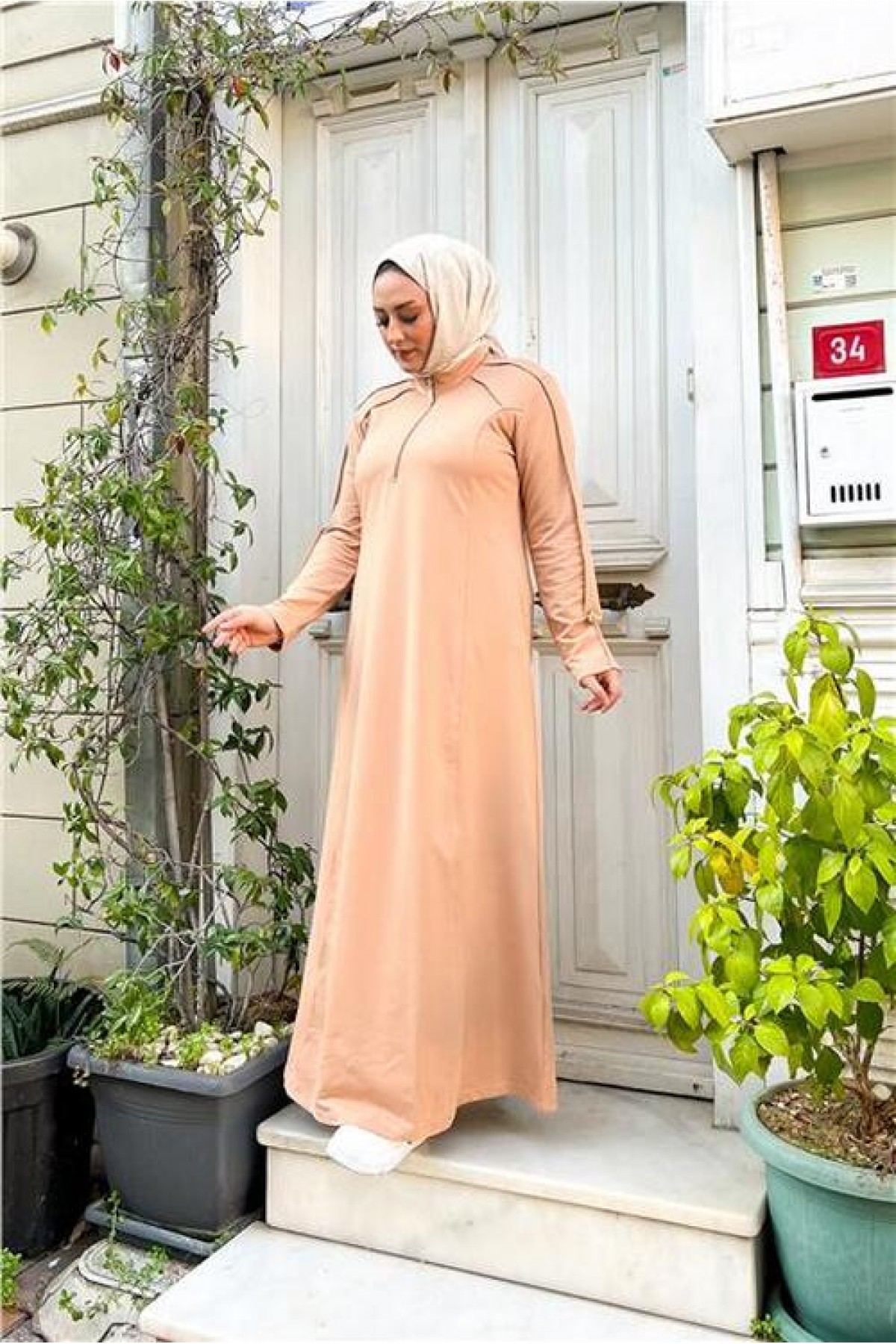 Short, Zip-Up Pocketed, Simple Basic Long Plus Size Sport Dress