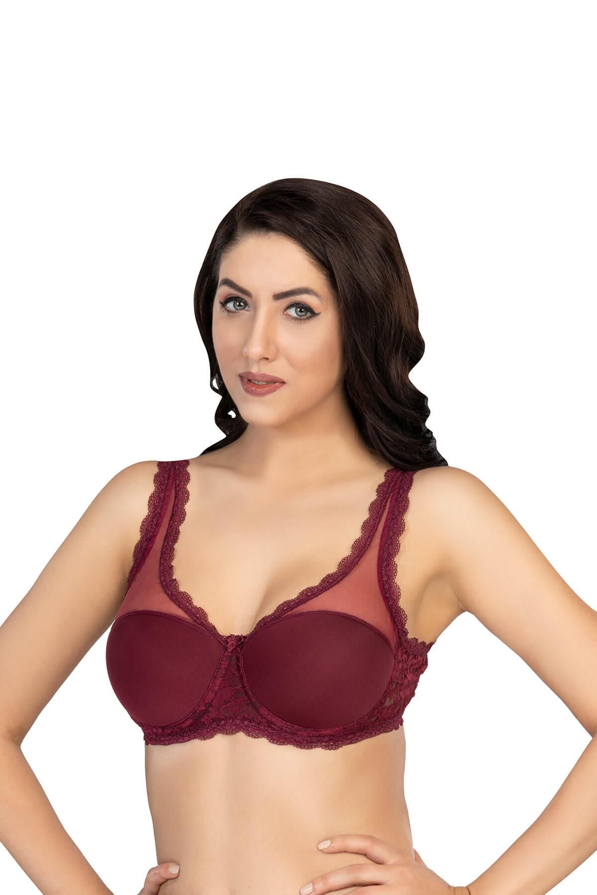 BORDO MI Podyumplus 172 C PEDLİ DANTELLİ BALENLİ MİNİMAZER