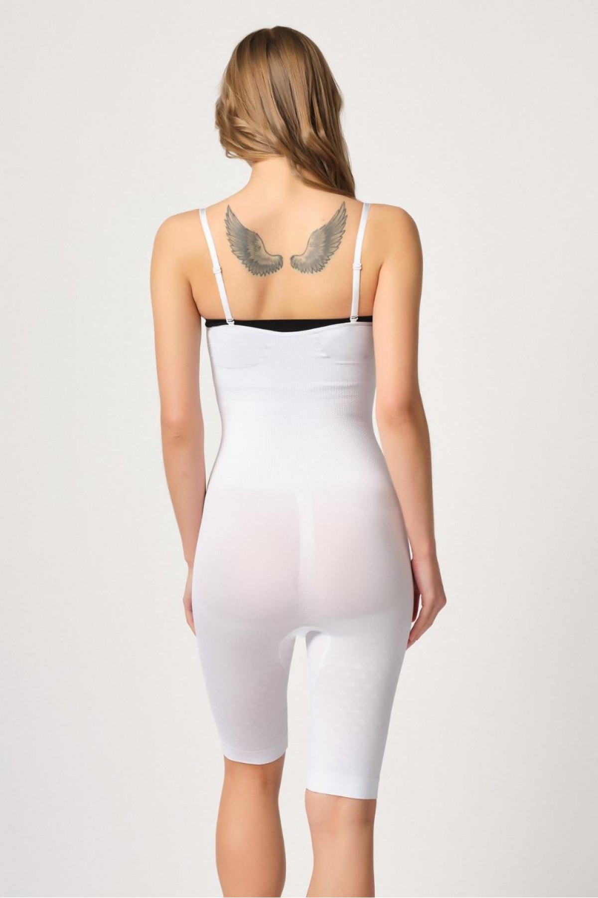 WHITE MI Podyumplus 2093 Front Hook Open Bust Full Bodysuit