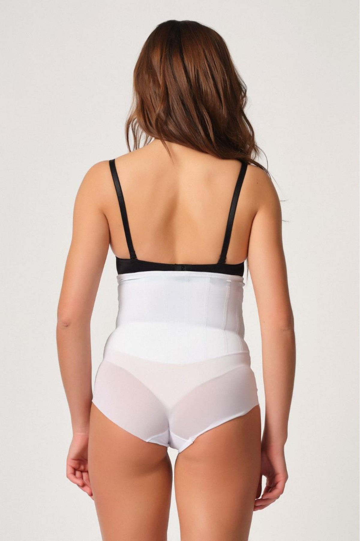 BEYAZ MI Podyumplus 2945 Tül Karyokalı Slip Lazer Korse