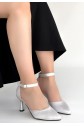 Mejja Grey Satin High Heels