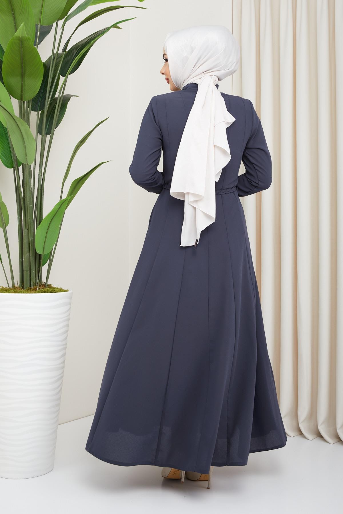 Pleated Mevlana Ferace Anthracite