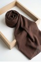 Plain Cotton Scarf -Brown