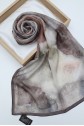 Marble Patterned Voile Scarf -Damson