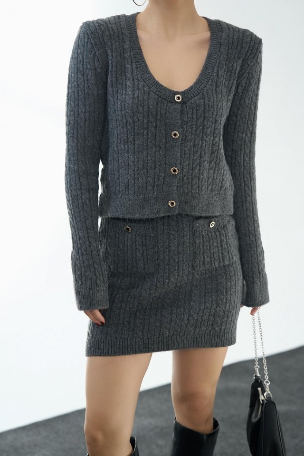 Braided Skirt Suit 