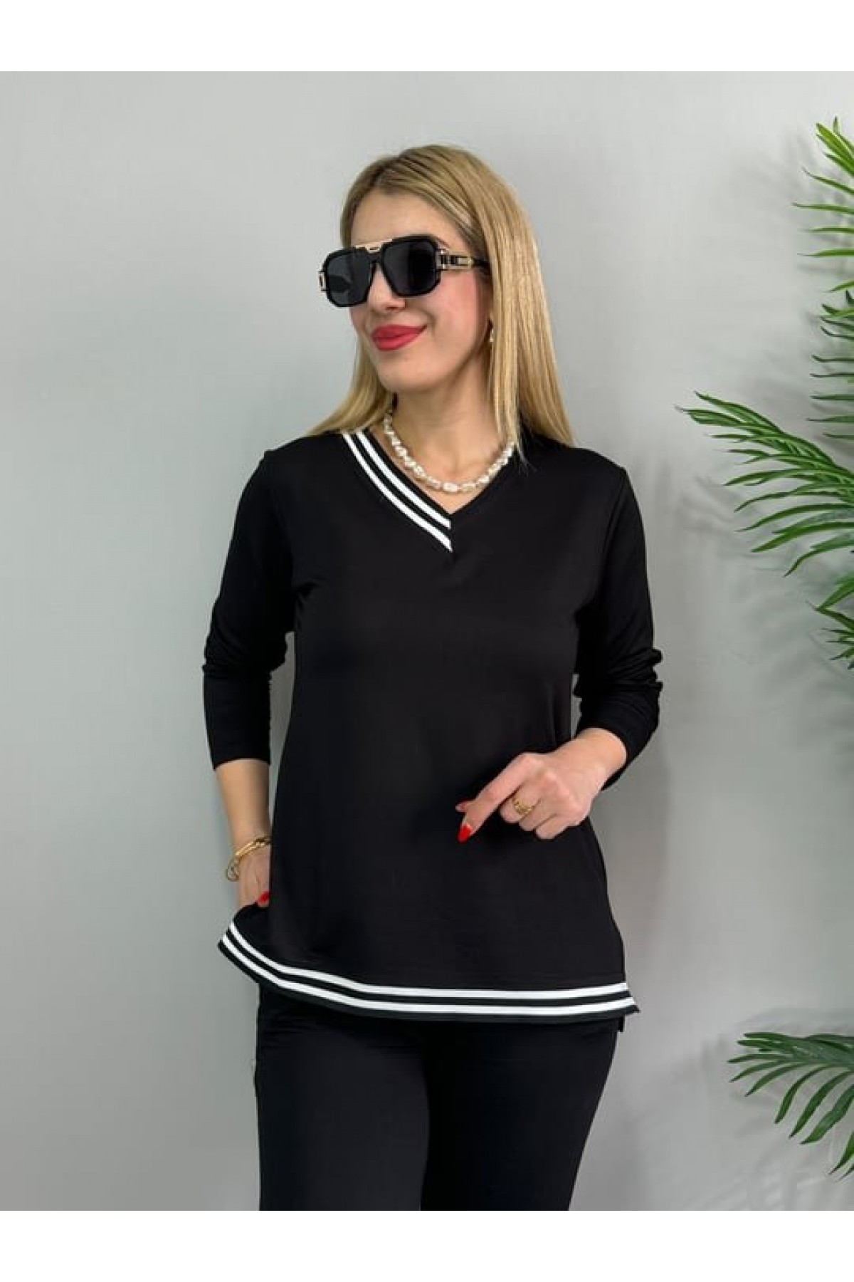 Women's New Season Long Sleeve Rib Detail Two Piece Suit