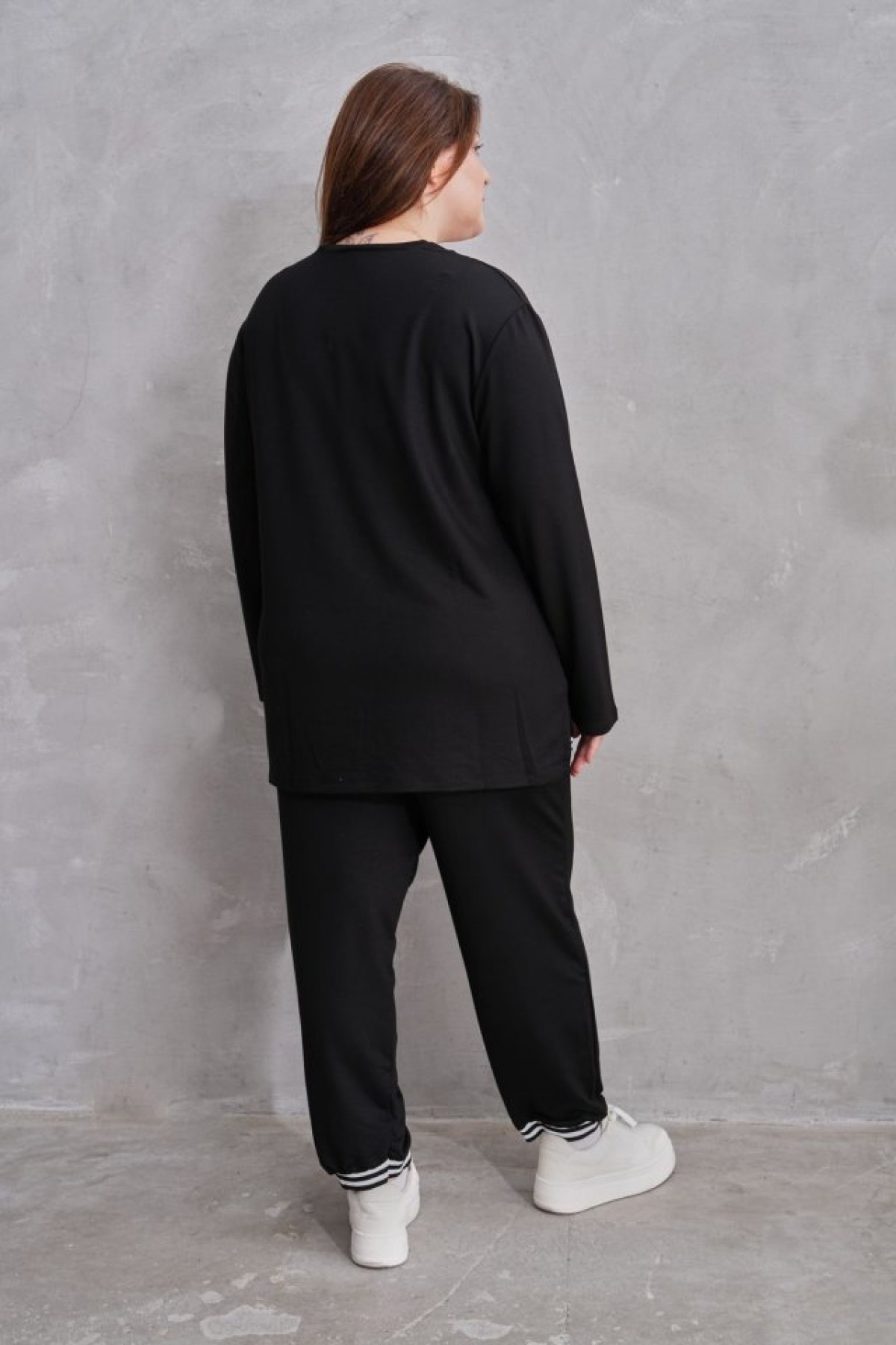 Women's New Season Long Sleeve Rib Detail Two Piece Suit