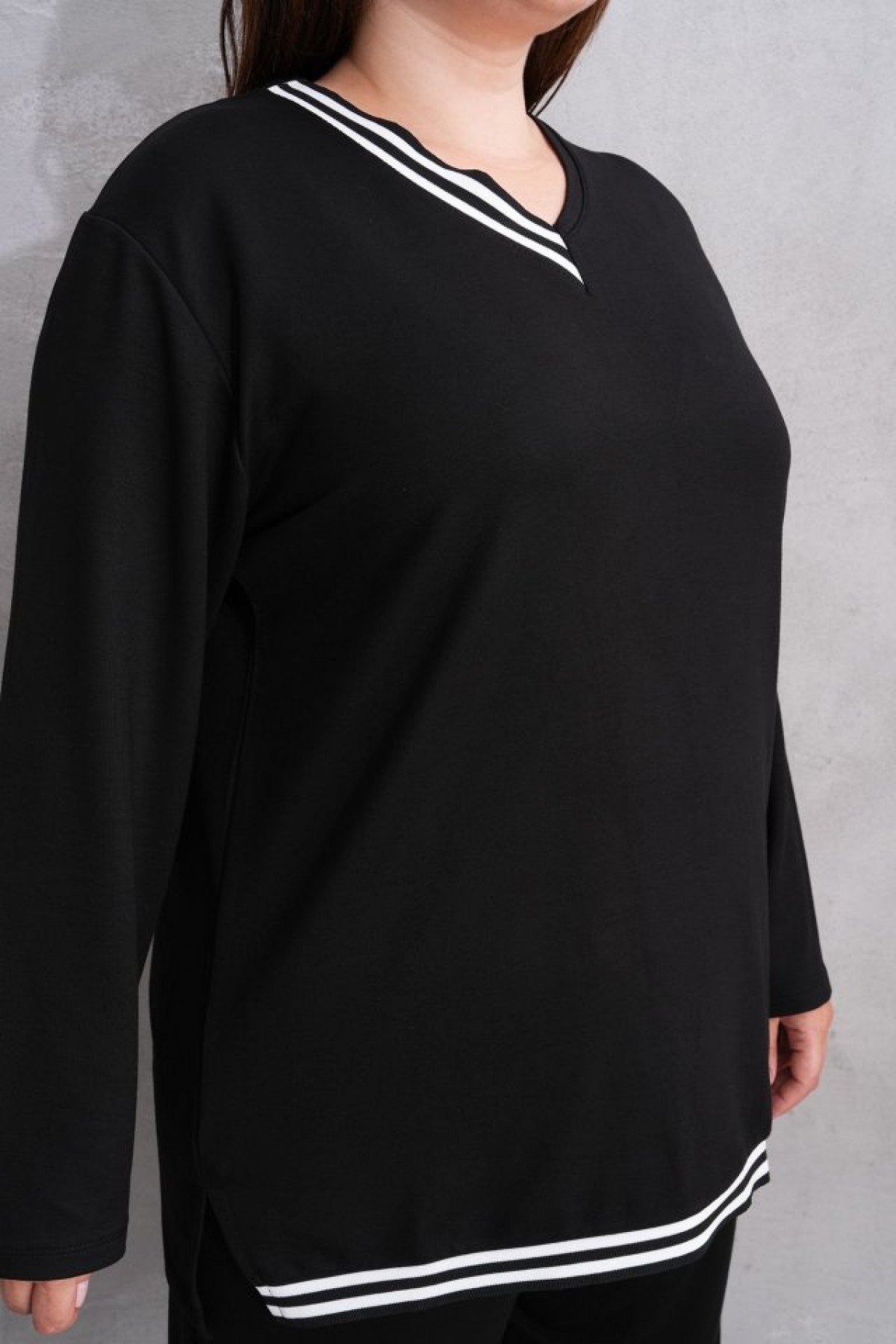 Women's New Season Long Sleeve Rib Detail Two Piece Suit
