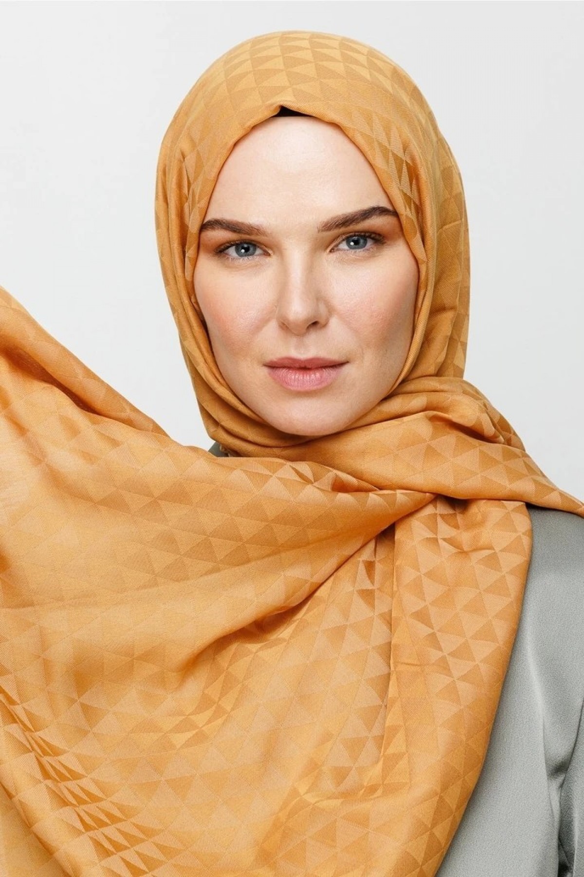 Prism Pattern Cotton Jacquard Scarf 