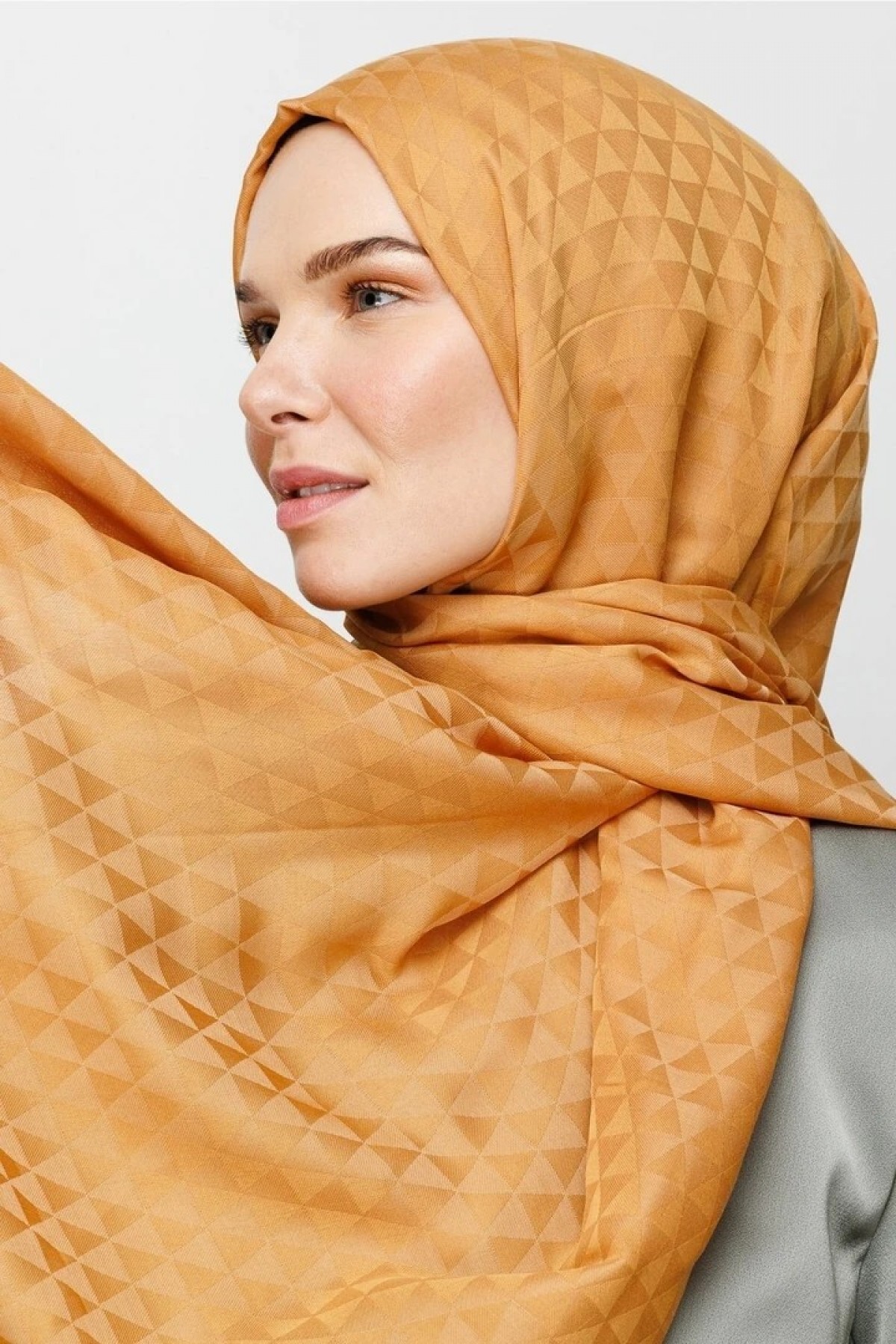 Prism Pattern Cotton Jacquard Scarf 