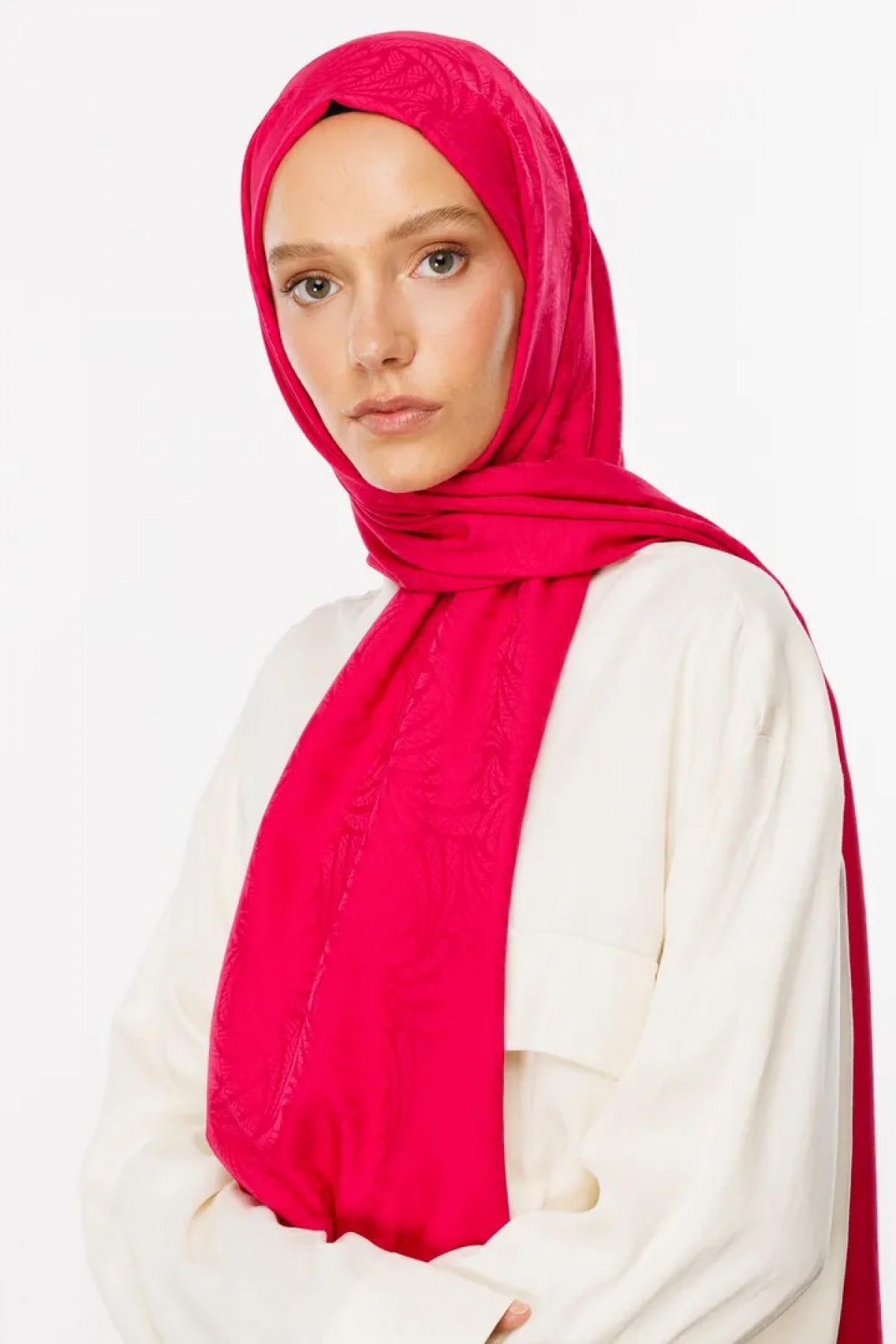 Artemis Pattern Silky Jacquard Scarf 