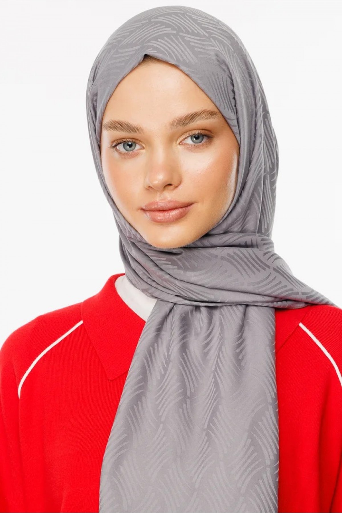 وشاح جاكار حريري بنقشة هالة 
