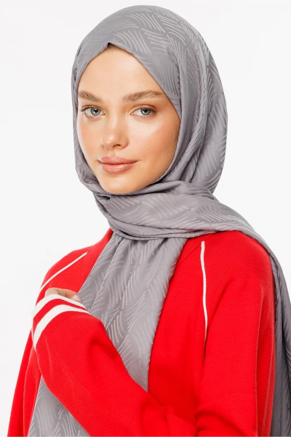 وشاح جاكار حريري بنقشة هالة 