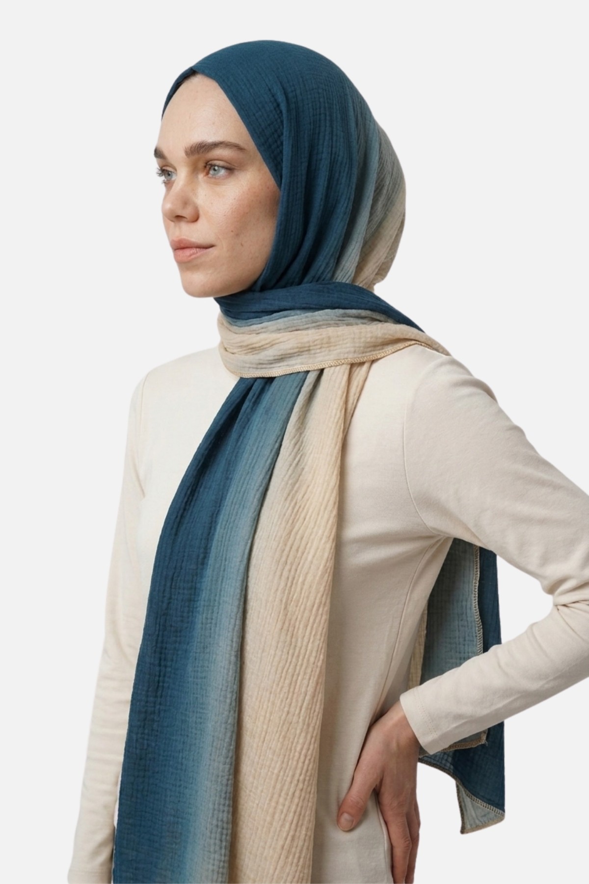 Gradient Muslin Shawl 