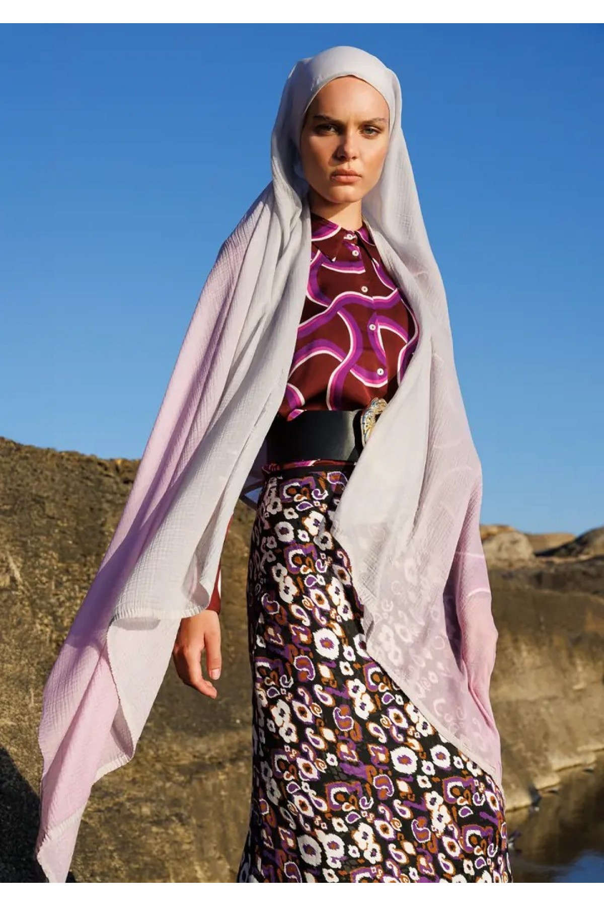 Gradient Muslin Shawl 
