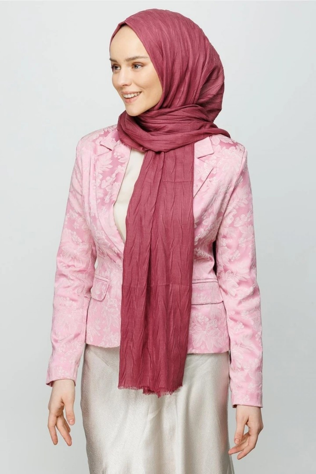 Pleated Bamboo Shawl 