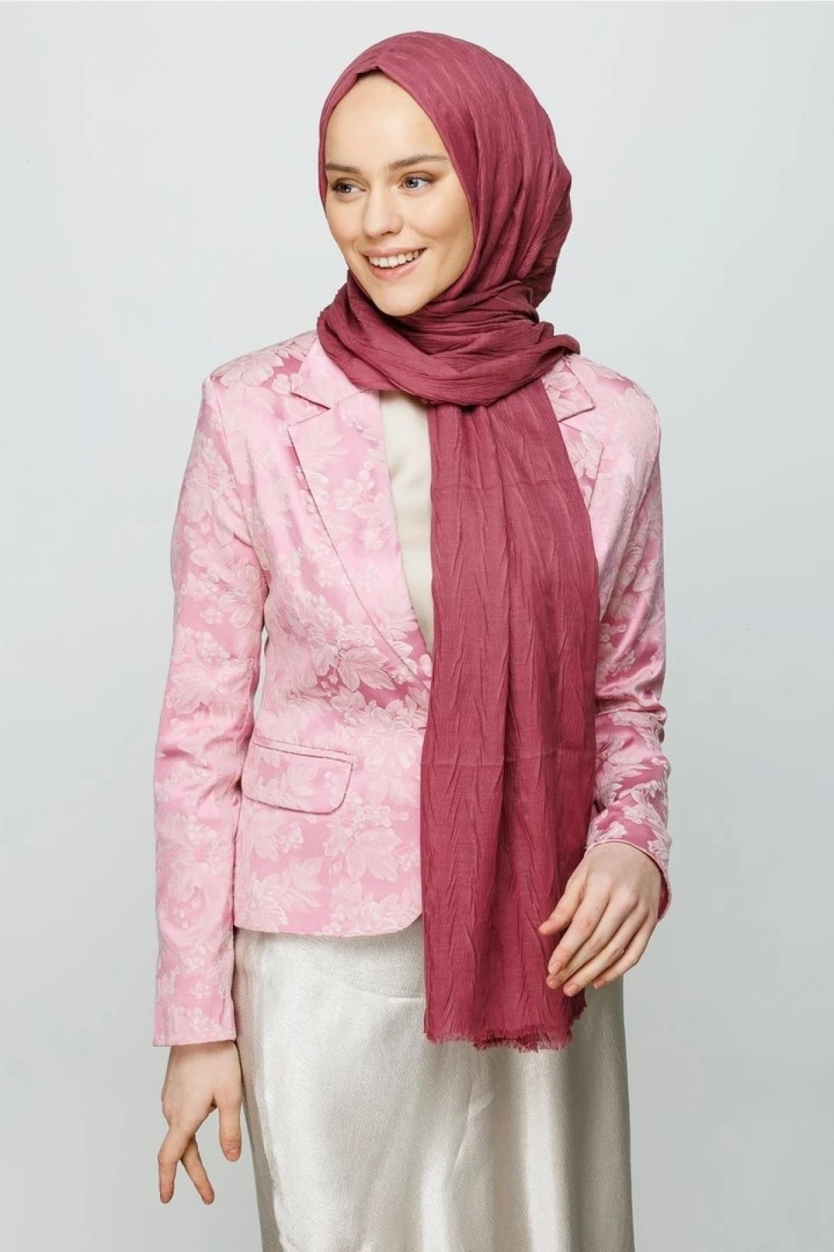 Pleated Bamboo Shawl 