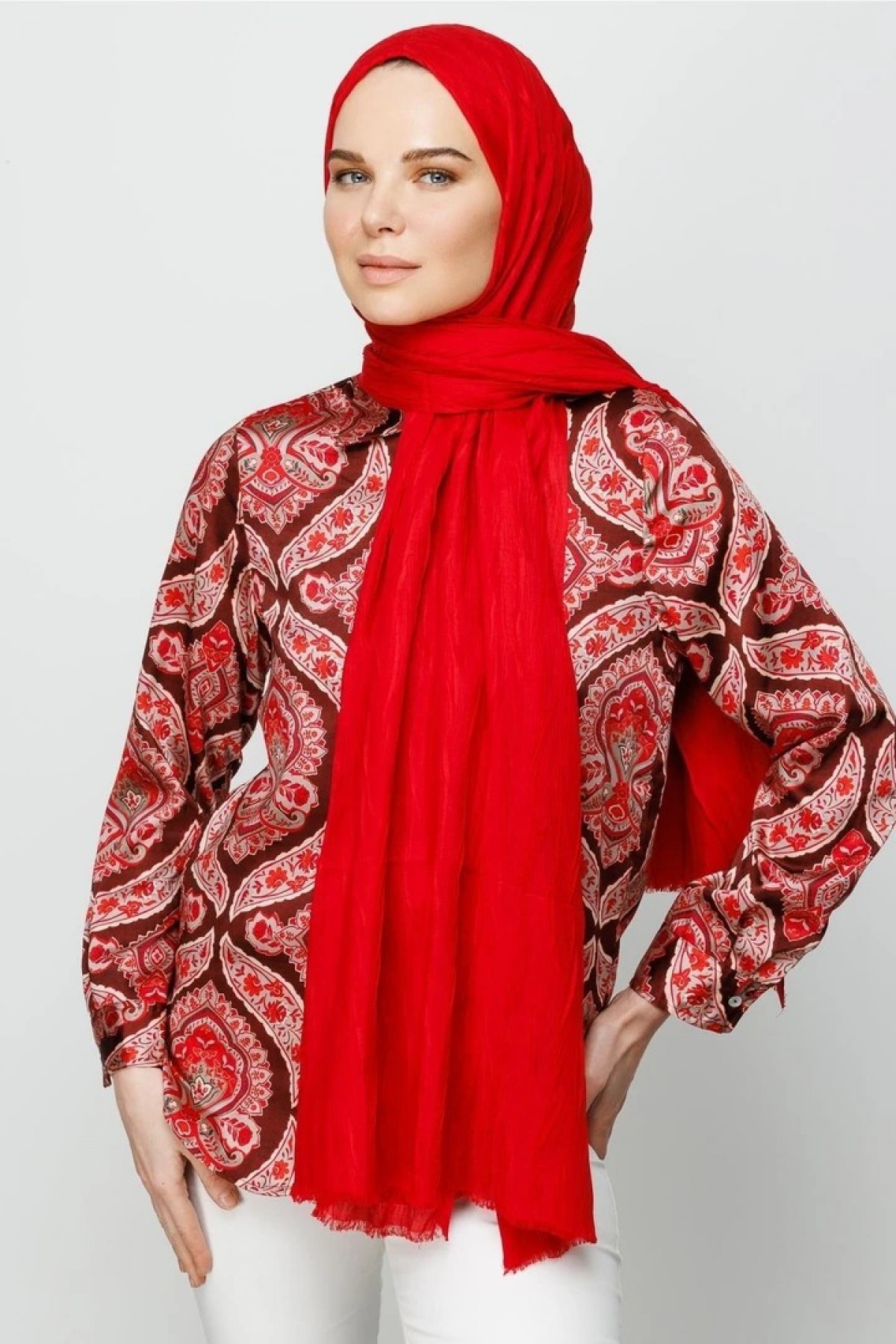 Pleated Bamboo Shawl 