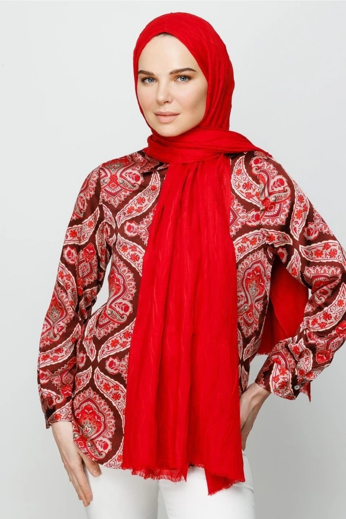 Pleated Bamboo Shawl 
