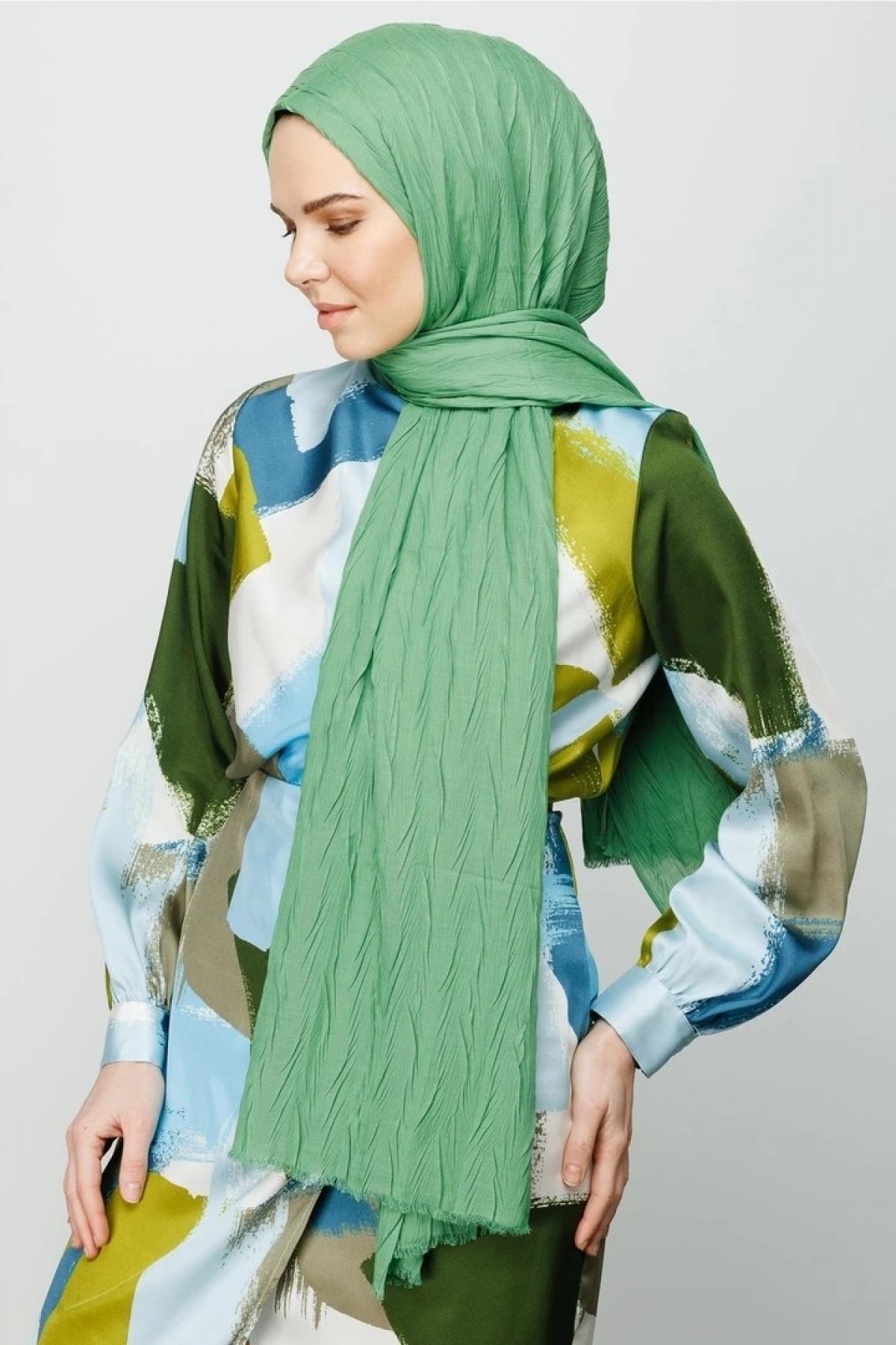 شال من الخيزران المطوي 
