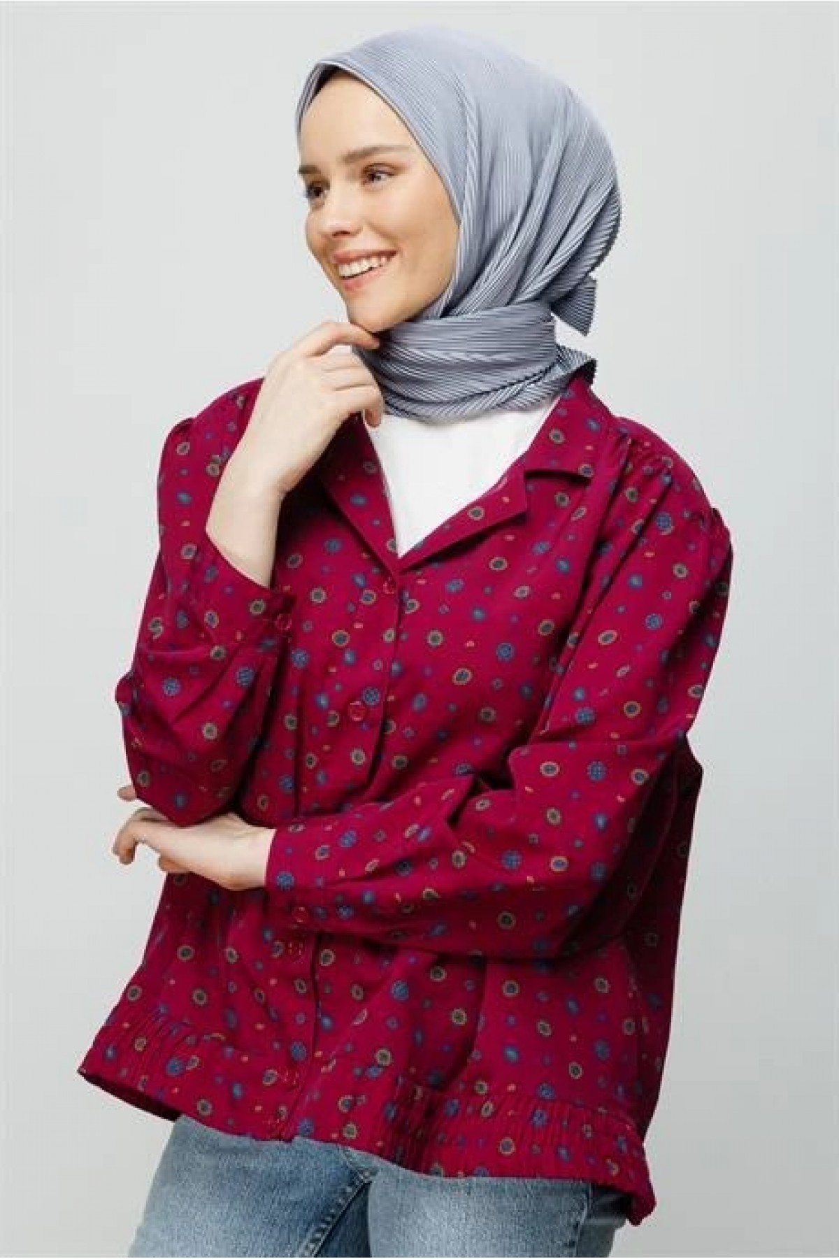Pilise Eşarp - Gümüş