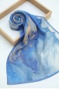 Patterned Sandy Scarf -Blue