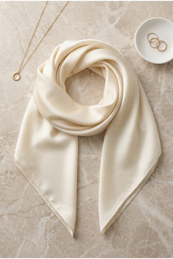 Düz Rayon Eşarp -Bej