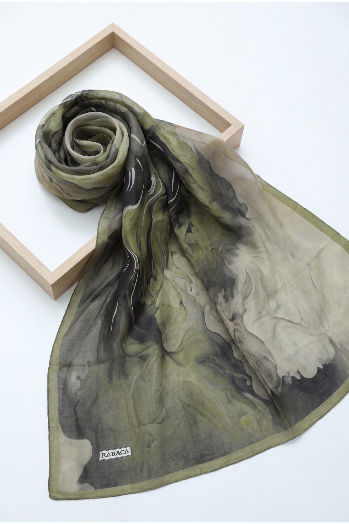 Natural Viscose Scarf -Khaki