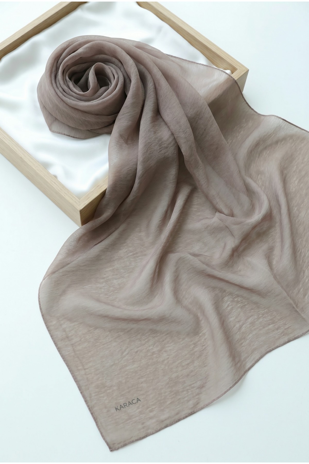 Glittery Voile Scarf -Mink color